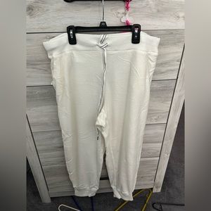 Aerie fleece cream white pants